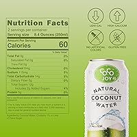 Vista 2 de CoCo Joy Agua de coco natural, 100% agua de coco, fresca, baja en calorías, alta en calcio, bebida de agua de coco rica en nutrientes