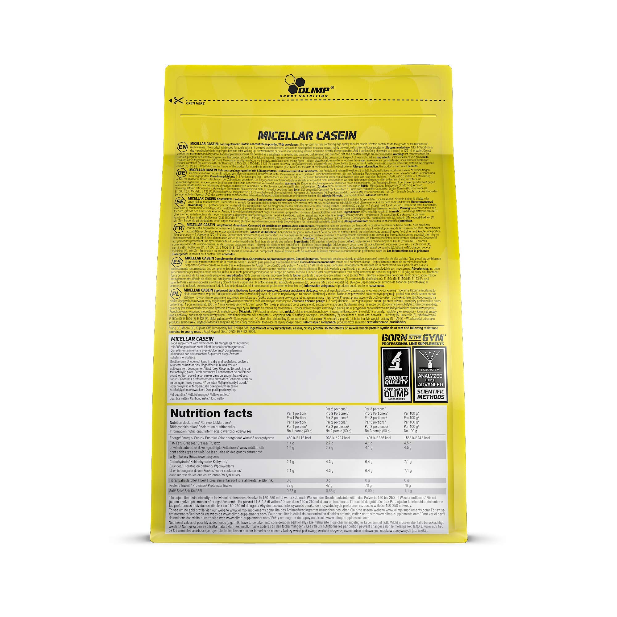 Olimp Micellar Casein Beutel Vanille-Birne, 600 g 5901330057625