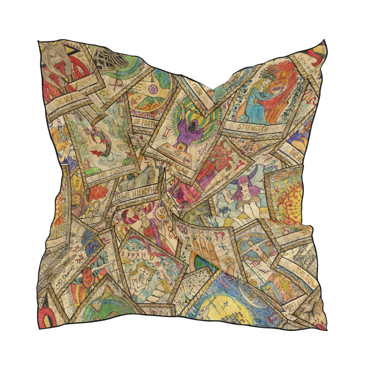 Plumeria Flower Silk Scarf Square Women's Hair Scarf Neckerchief Scarf Satin Headscarf