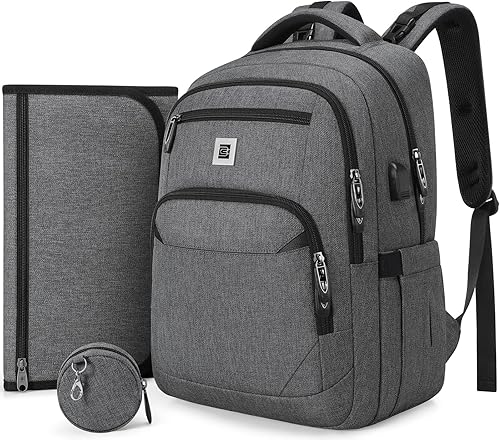 UKEIN Mochila para pañales con cambiador portátil y soporte para chupete, artículos esenciales para bebé, perfecta para mamá, papá, Negro -