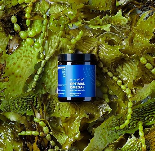 Miniatura 6 de eimele Omega óptimo  Omega-3 a base de plantas EPA y DHA  Suplemento para la salud cerebral, ocular y cardíaca  Apoyo antioxidante para la función