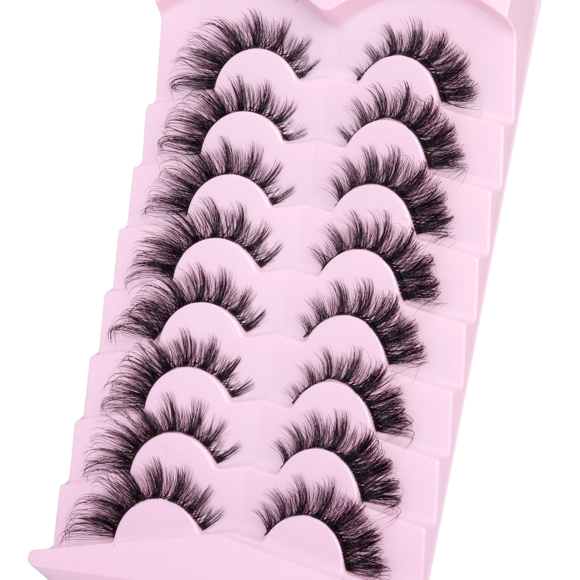 False Eyelashes Fluffy Faux Mink Lashes Wispy Fairy Cat Eye Lashes Spiky Strip Lashes Extension Natural Volume Fake Lashes Pack by GVEFETIEE 8 Pairs Black: Lashes Wispy False Eyelashes Fox Eye Lashes Fake Lashes Fluffy Cat Eye Lashes Faux Mink Strip Lashes Natural Look Clear Band Eyelashes Pack by GVEFETIEE 8 Pairs