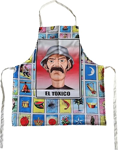 Miniatura 1 de Delantales de Loteria mexicana Mandil divertidos para hombre para cocinar barbacoa delantal para hombre con bolsillos perfecto para chef papá tío o