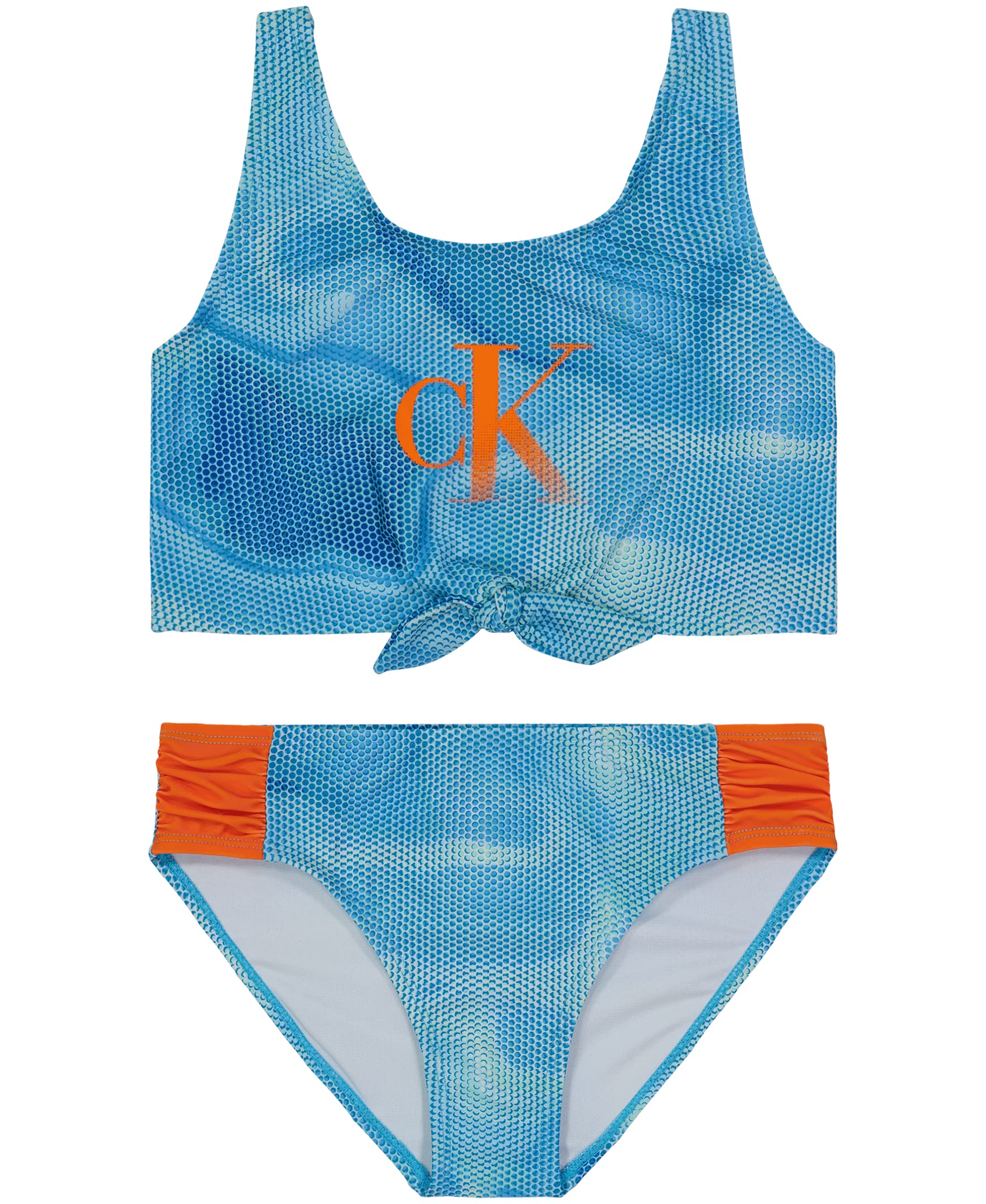 Calvin Klein Girls' One-Piece and Two-Piece Bikini Swimsuits with UPF 50+ Sun Protection, Quick Drying Bathing Suit