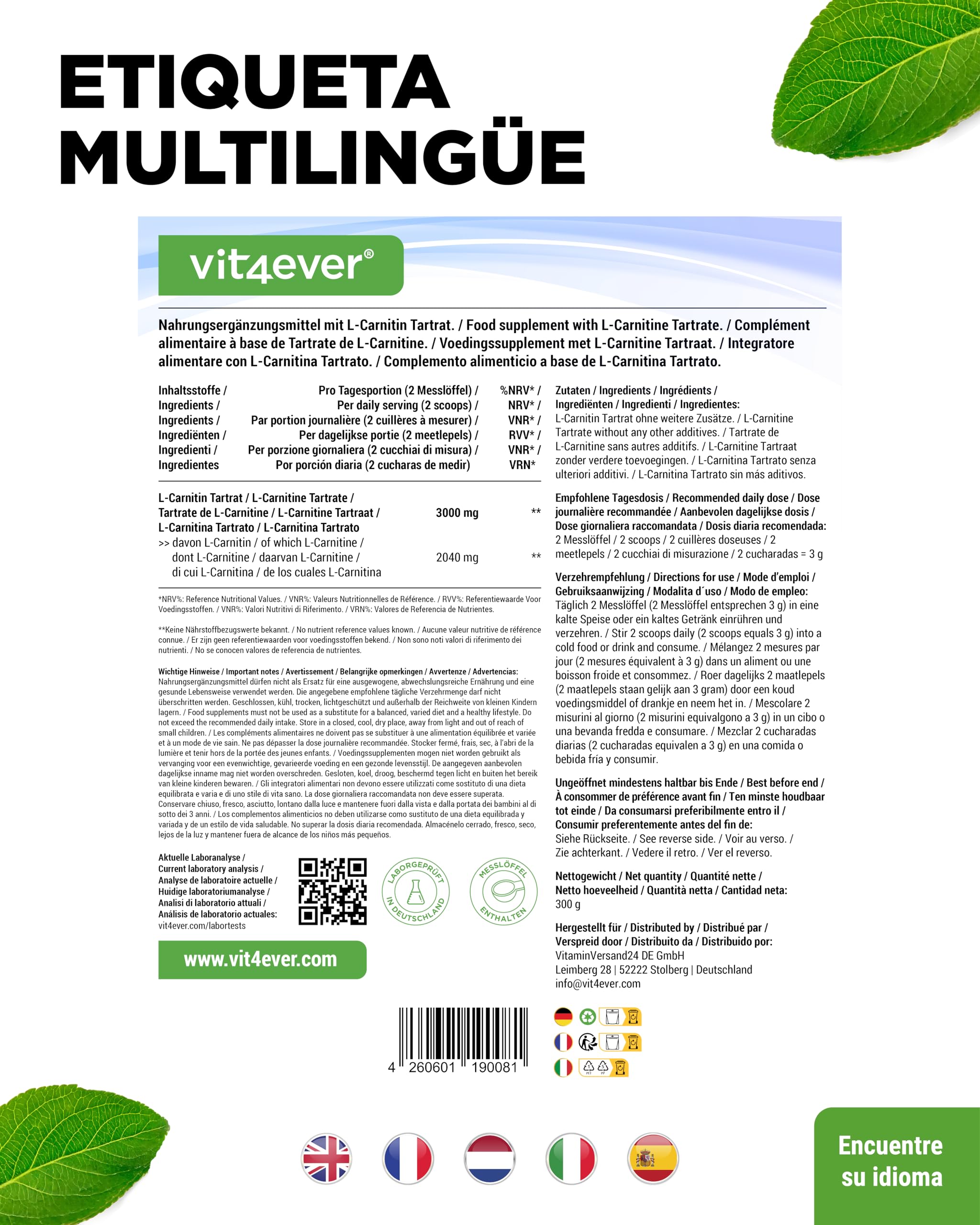 l carnitine powder in spain Bebida en polvo de L-Carnitine carnitine has been shown to have anti Acetyl L-Carnitine 150g / 75