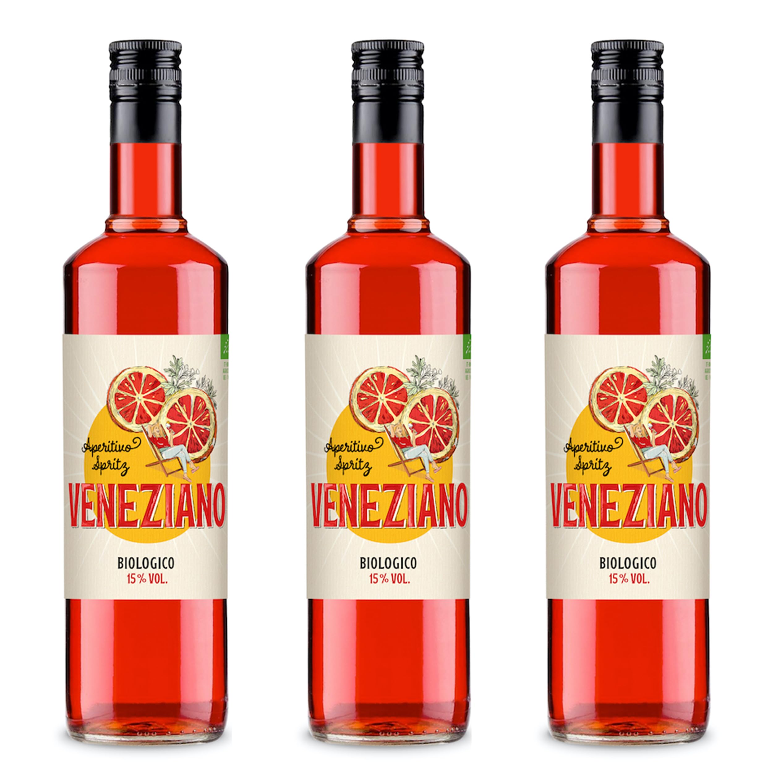 VENEZIANO Bio Aperitivo Spritz Trocken Italien BIO inkl. FeinWert E-Book (3 x 0.7l)