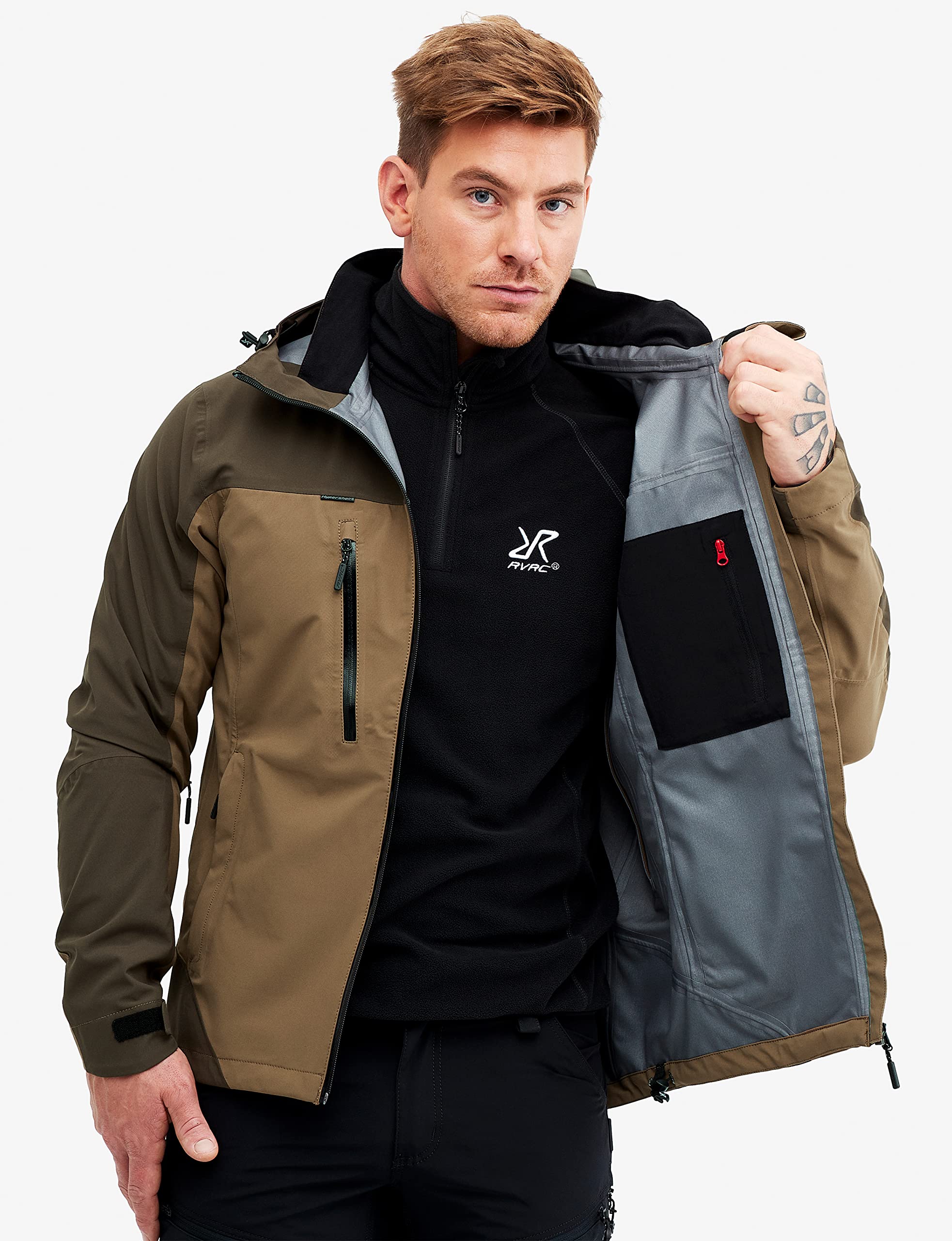 RevolutionRace Silence Proshell 3L Jacket para Hombre, Chaqueta Impermeable