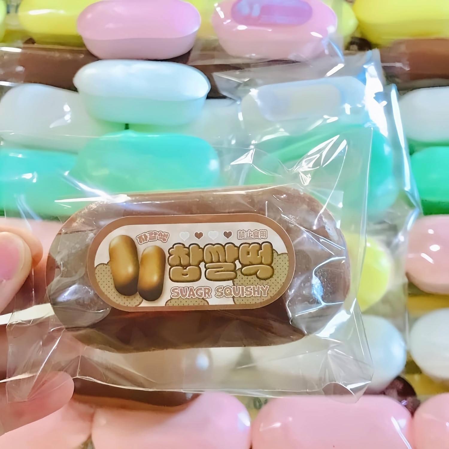 4 Packs Sticky Bread Squishy Toys, Super Soft Slow Rising Squishy, Realistic Bread Shaped Slow Rebound Squeeze Toy, Kawaii Food Squishies Fidget Toys for Stress Relief (Style A)