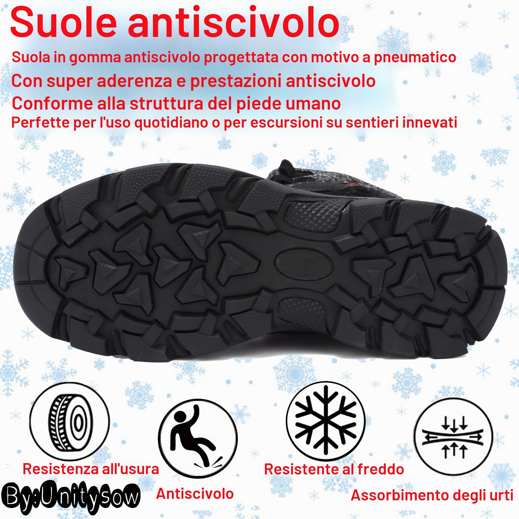 Stivali da Neve Uomo Donna Caldi Pelliccia Stivali da Invernali Outdoor Impermeabili Scarpe da Neve Casual Stringate Stivaletti Scarpe da Inverno