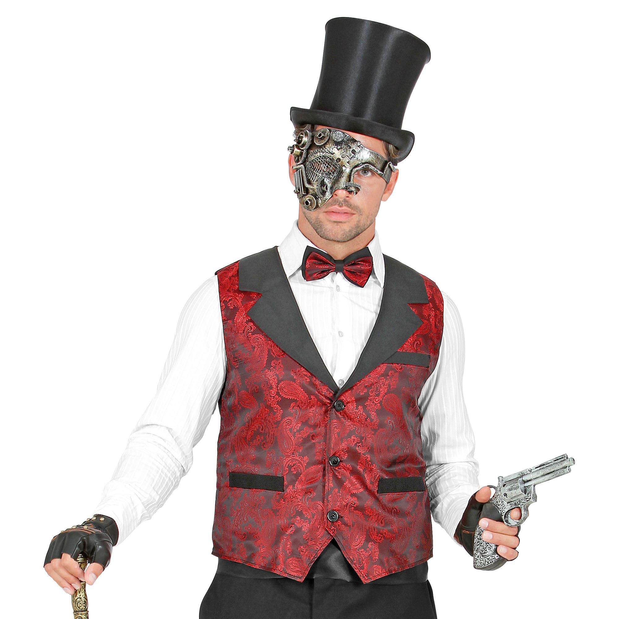 W WIDMANN MILANO Party Fashion - męska kamizelka w stylu steampunk, dodatek do kostiumu w stylu retro vintage, styl kowbojski na karnawał i cosplay