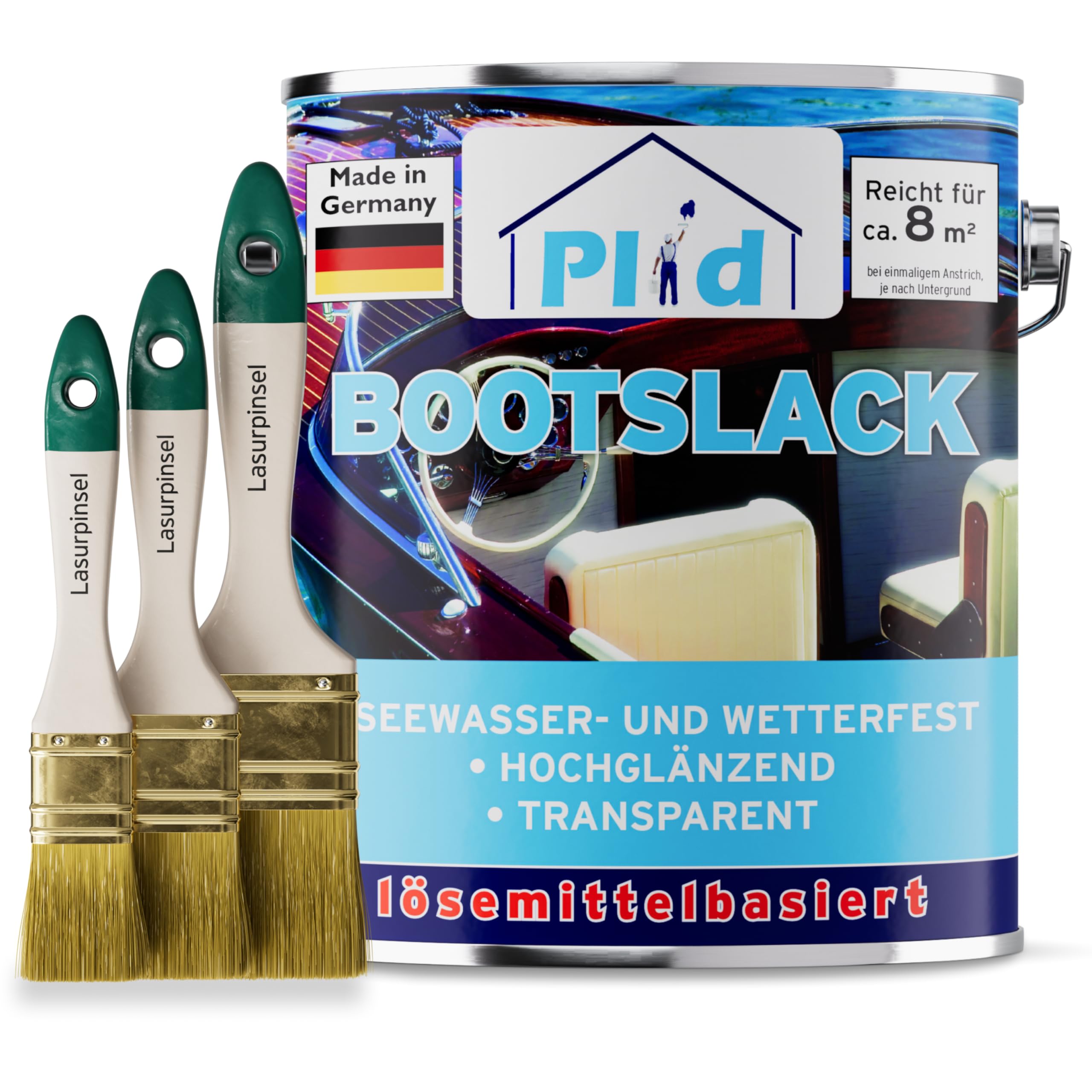 plid® Vernice trasparente per parquet, Pittura Legno, Incolore, 0,75 l