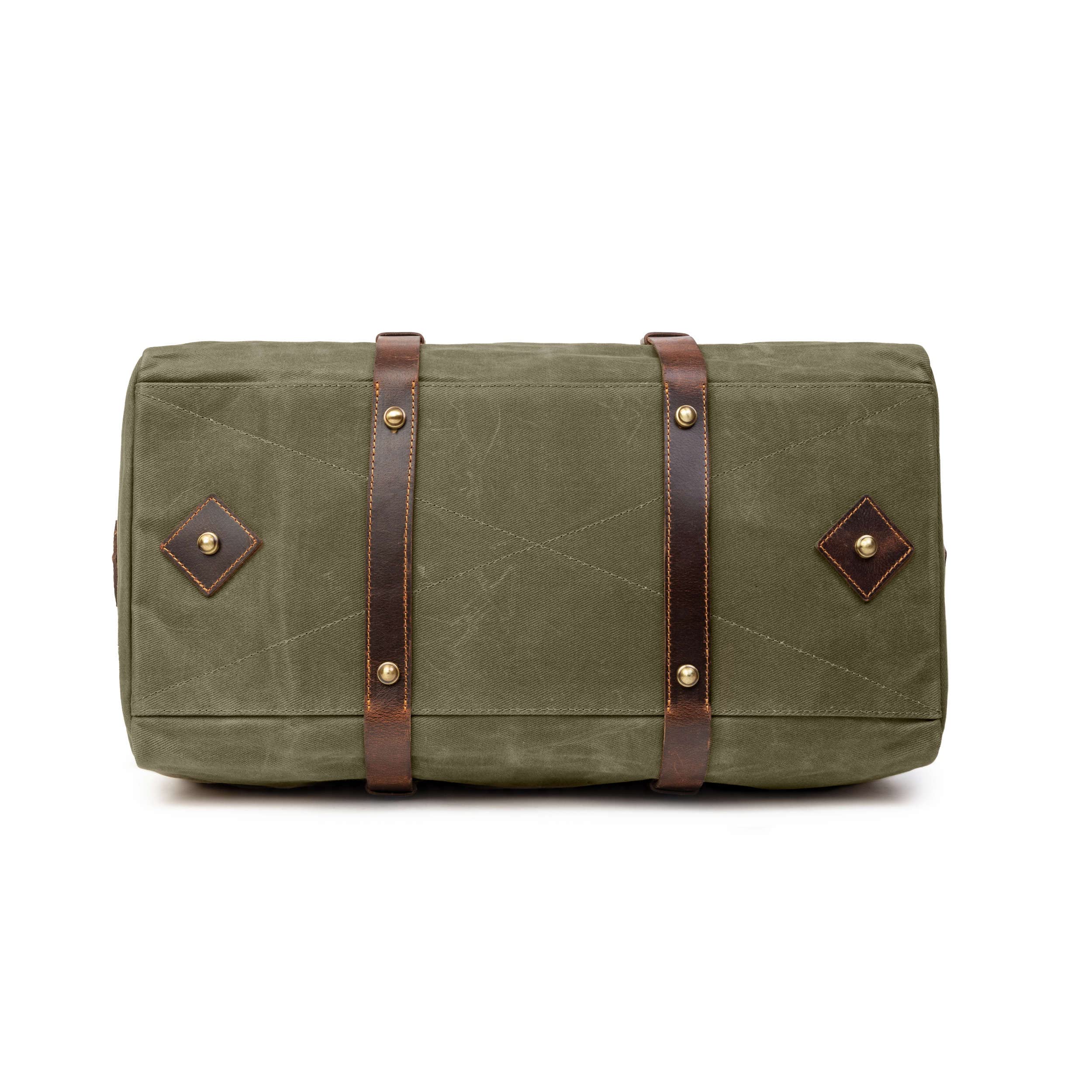 DRAKENSBERG Wachs-Canvas Leder Weekender 'Cody' (54cm) Wasserabweisende Reisetasche, Herren, Damen, Vintage | 50L, Wald-Grün, DR00620