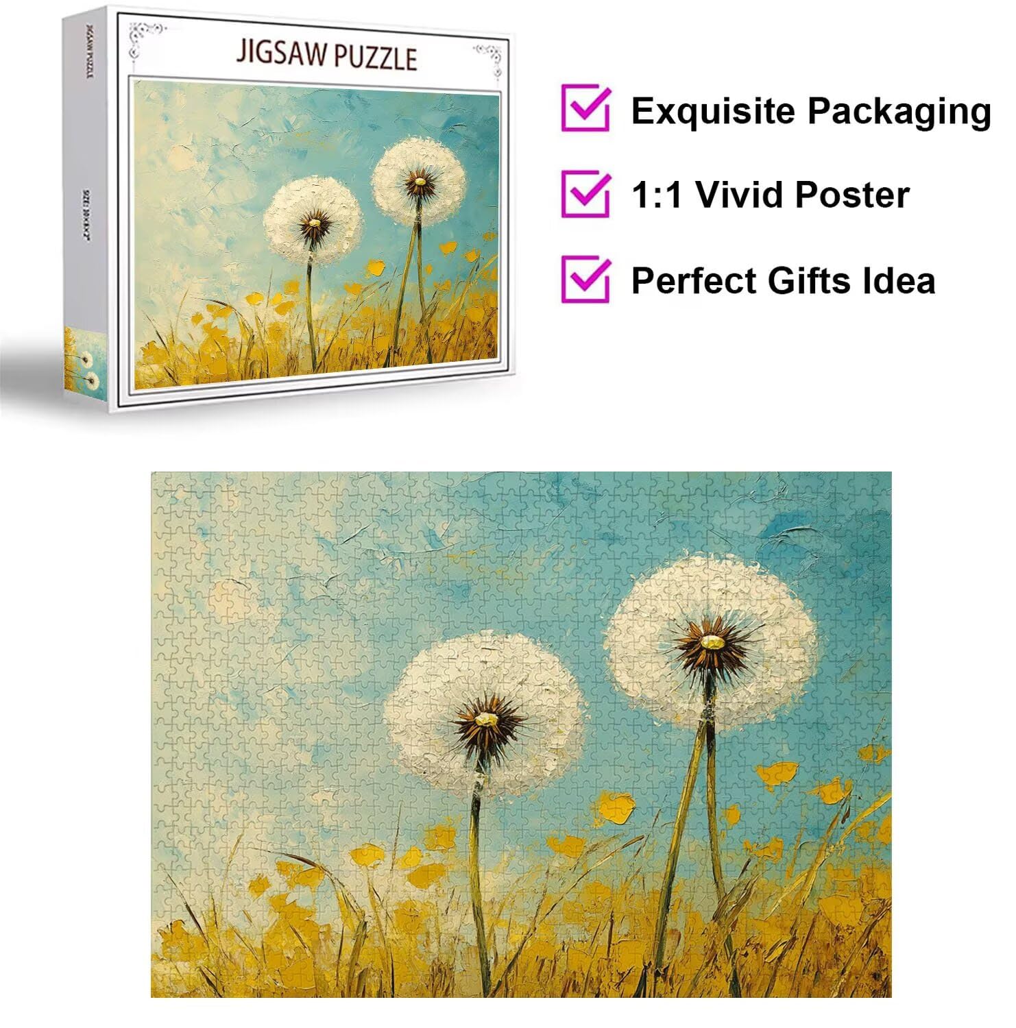 Puzzle 3000 Pezzi Dente di leone Puzzle Adulti, Gioco Educativo, n-682 | Jigsaw Puzzles astratto, Impossibile Difficile Sfida, Classici Gioco Familiare, Giochi Divertenti, Idee Regalo