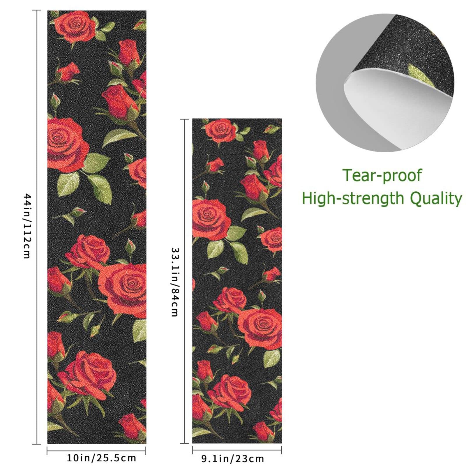 SDMKA Red Rose Skateboard Grip Tape 9