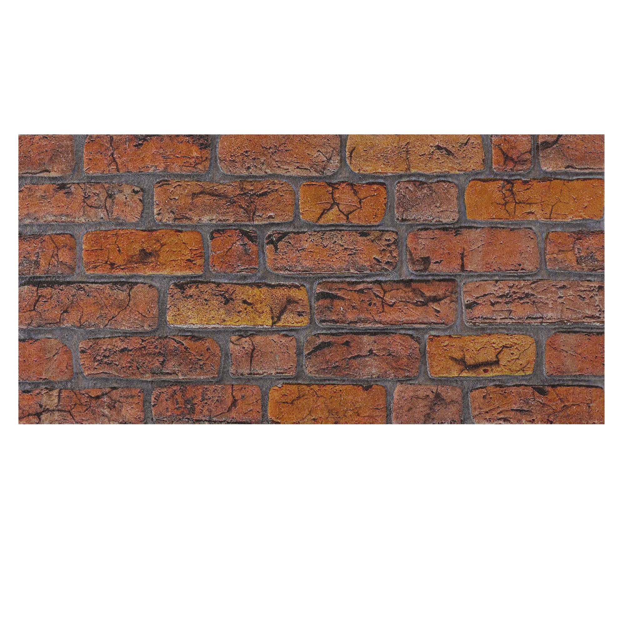 Knb Rustic Victorian Amber K&B Panels 3D Wall Panel, Rustic Brick Effect Styrofoam Wall Panelling, Lightweight, Easy To Install, Dual Insulation To Reduce Acoustic Noise, Indoor & Outdoor (Victorian Amber) (1 Panel)