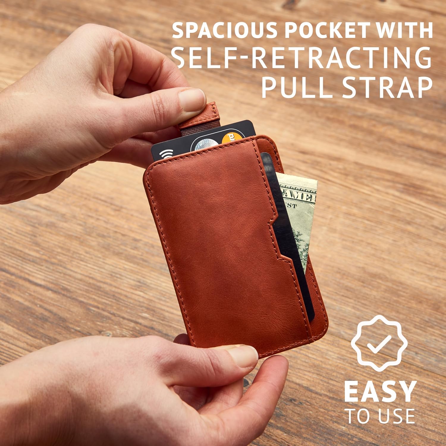 Vaultskin CHELSEA Mens RFID Blocking Slim Leather Card Wallet - Minimalist Front Pocket Cardholder - Image 2