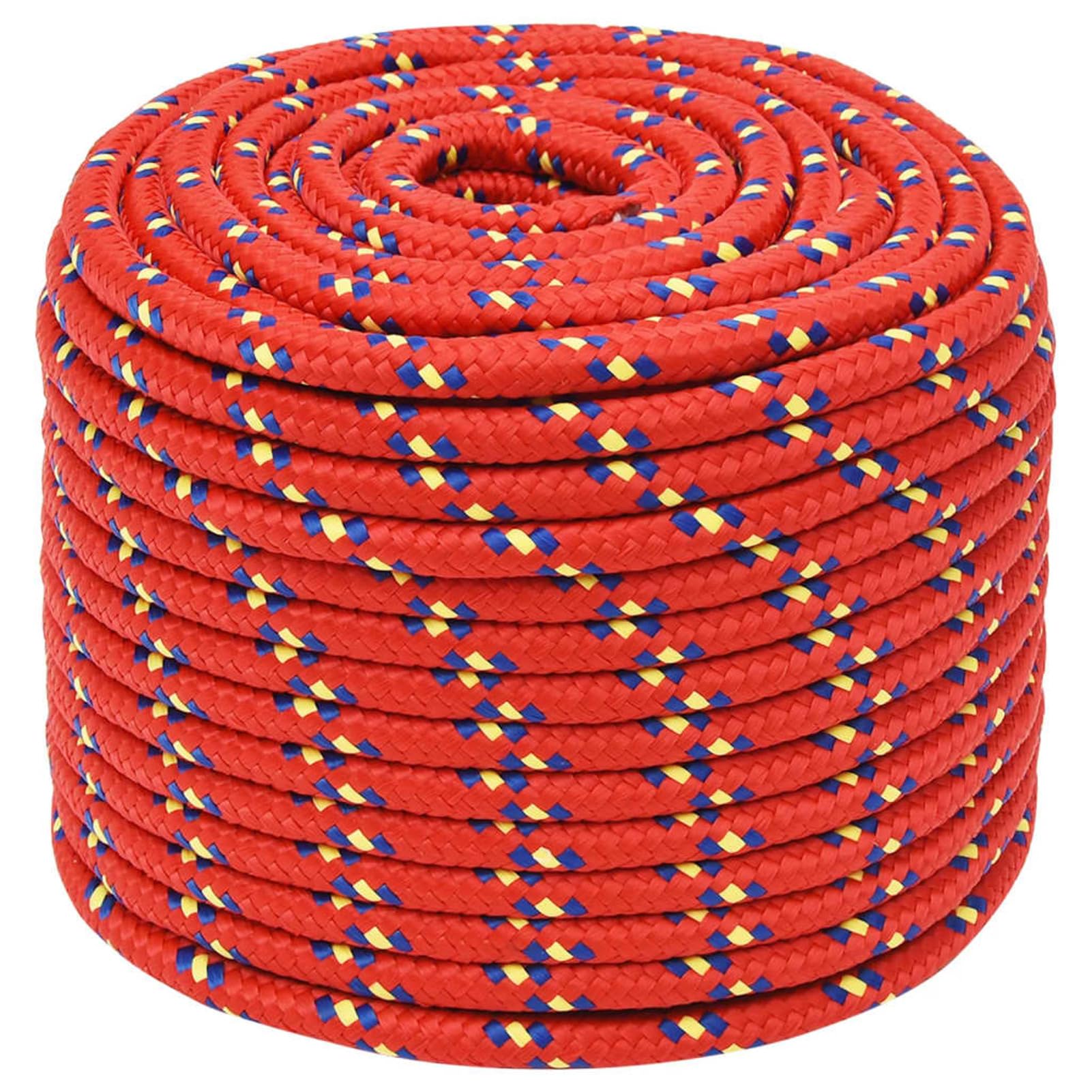 LAPOOH Cuerda de Barco Polipropileno Rojo 14 mm 100 m, Roll Drap, Cuerda Marina, Cuerda Tendedero, Cuerda Toldo Exterior, Cuerda De Lona, Cuerda Barco