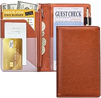 Vista 15 de Bloc de notas de servidor (paquete de 10) - 500 cheques de invitados en total - 1 parte de papel azul para cheques de invitados con recibo