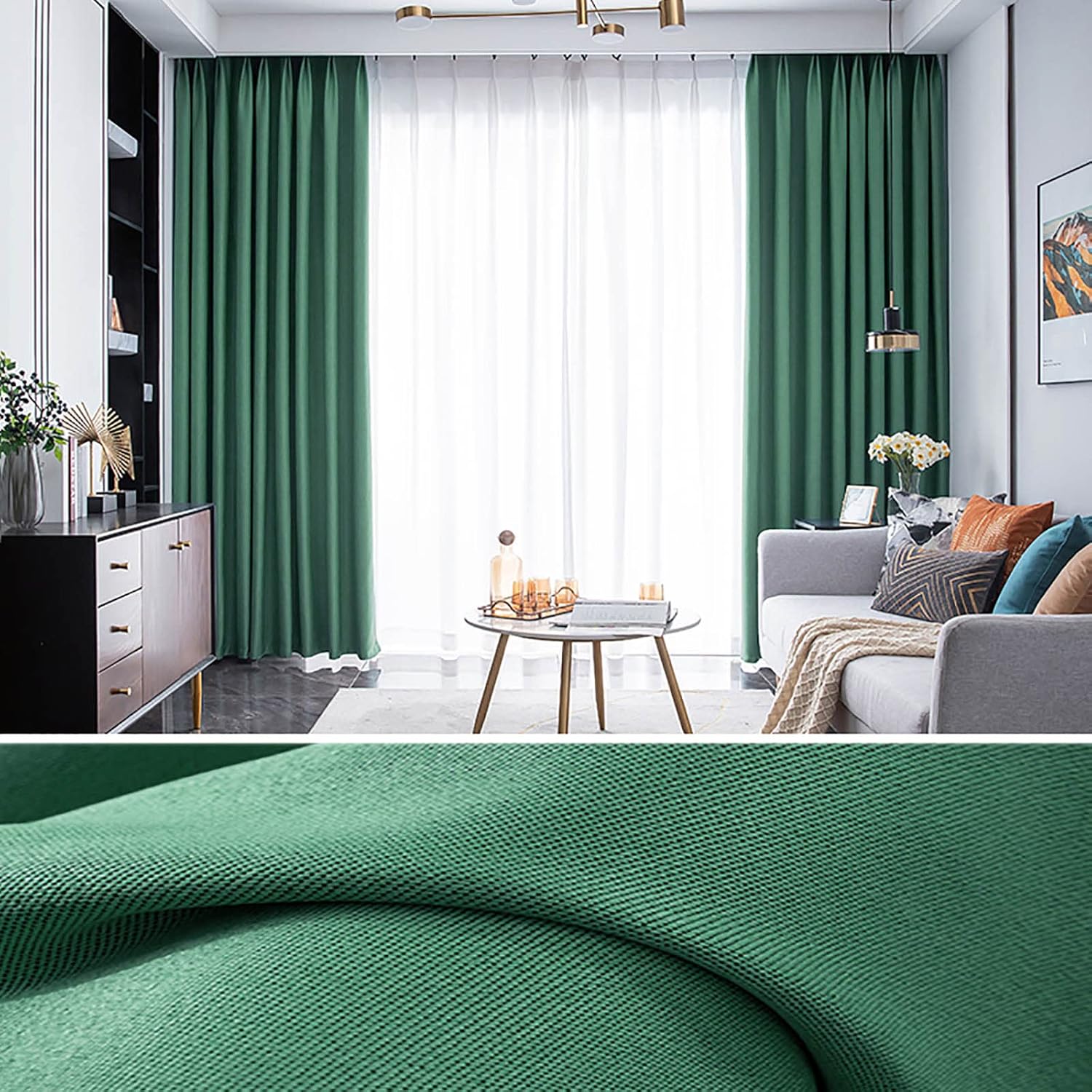 Faux Cotton Hemp Textured Insulated Blackout Curtains Thermal Insulated Noise Reducing Curtains Thickening for Farmhouse Bedroom Living Room Window (W59.1xL78.8in, 15)