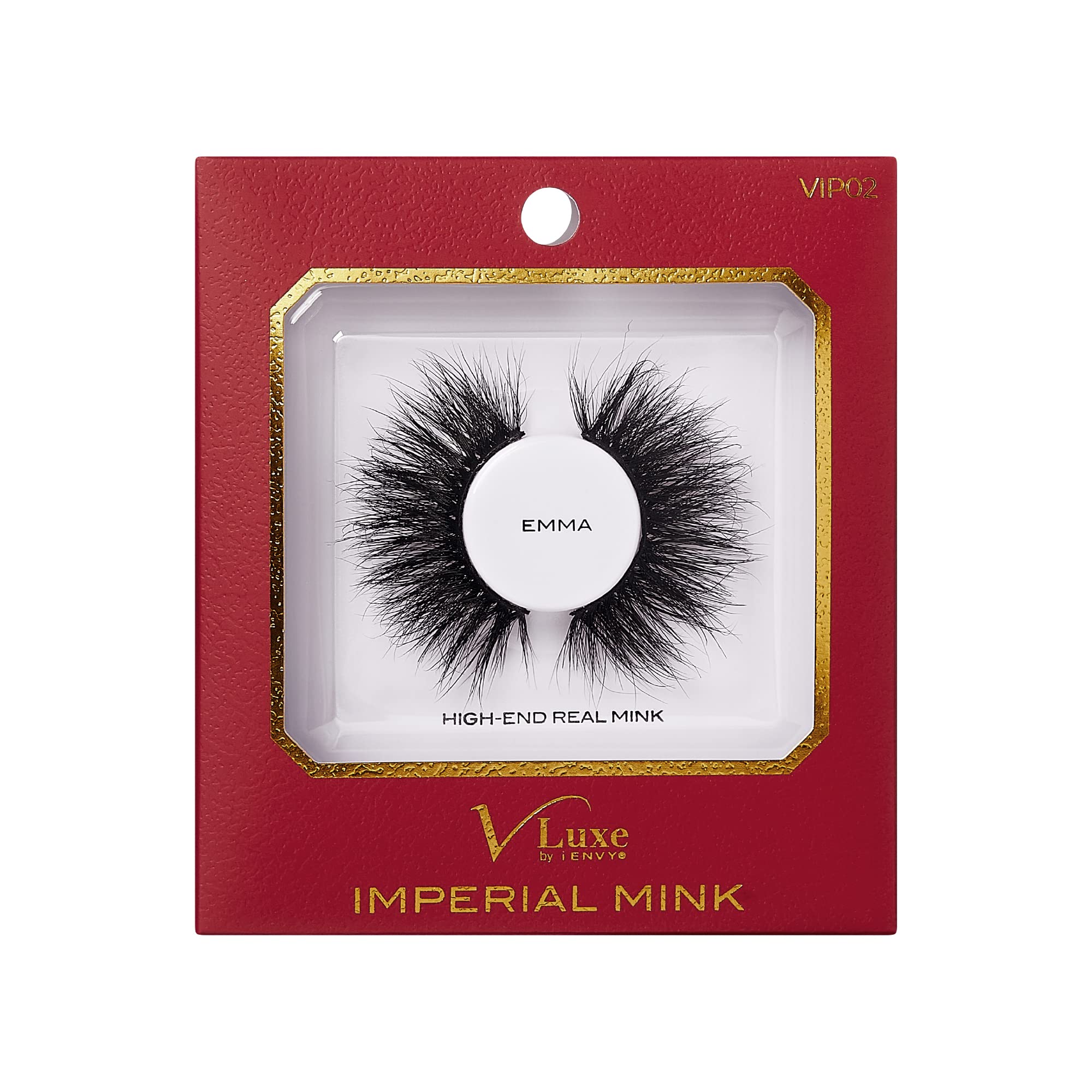 VLuxe False Lashes, Imperial Mink High-End Eyelashes, Handcrafted Dramatic Natural Lashes, Wispy Fluffy Volume Extension Eyelashes (EMMA)
