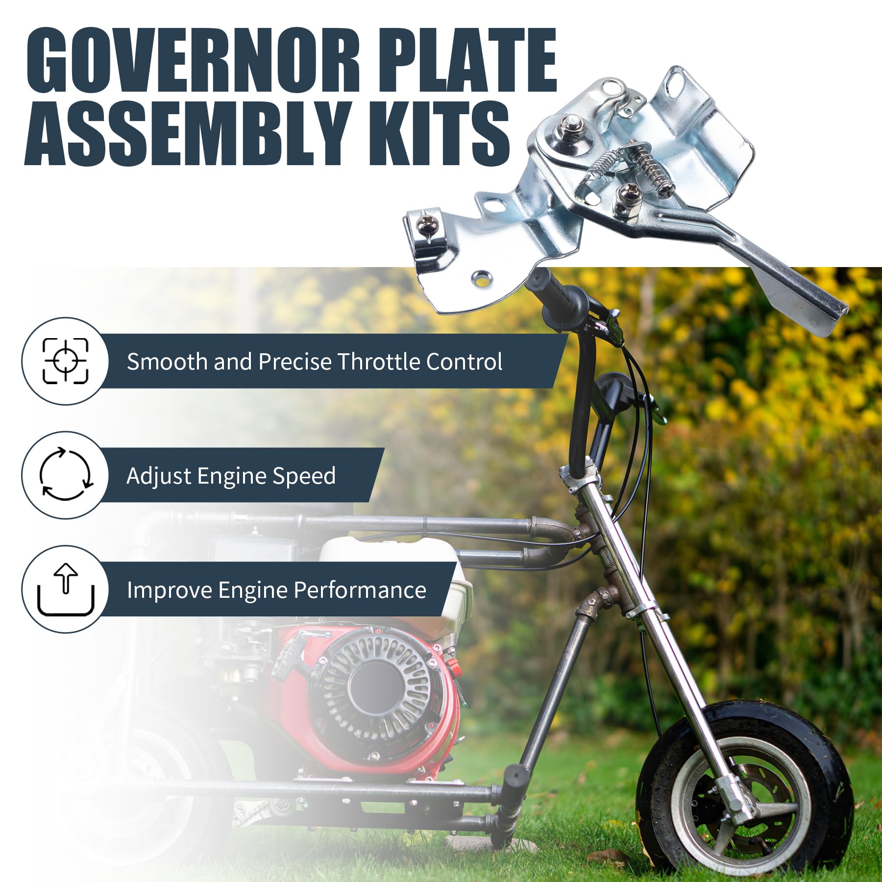Kit De Commande D'accélérateur Pour Motoculteur 196cc-224cc - Compatible Honda GX160, Predator 212cc, Coleman CT200U