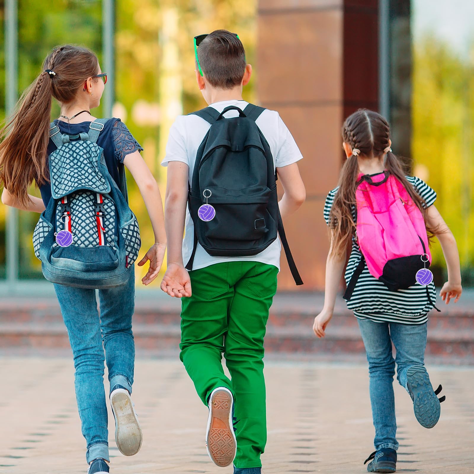 XIHIRCD 12pcs Volleyball Keychains, Acrylic Volleyball Key Chain Ring Volleyball Gifts Stuff for Team Teen Girls Boys Sports Party Favors Birthday Gift Backpack Charm Key Decorations