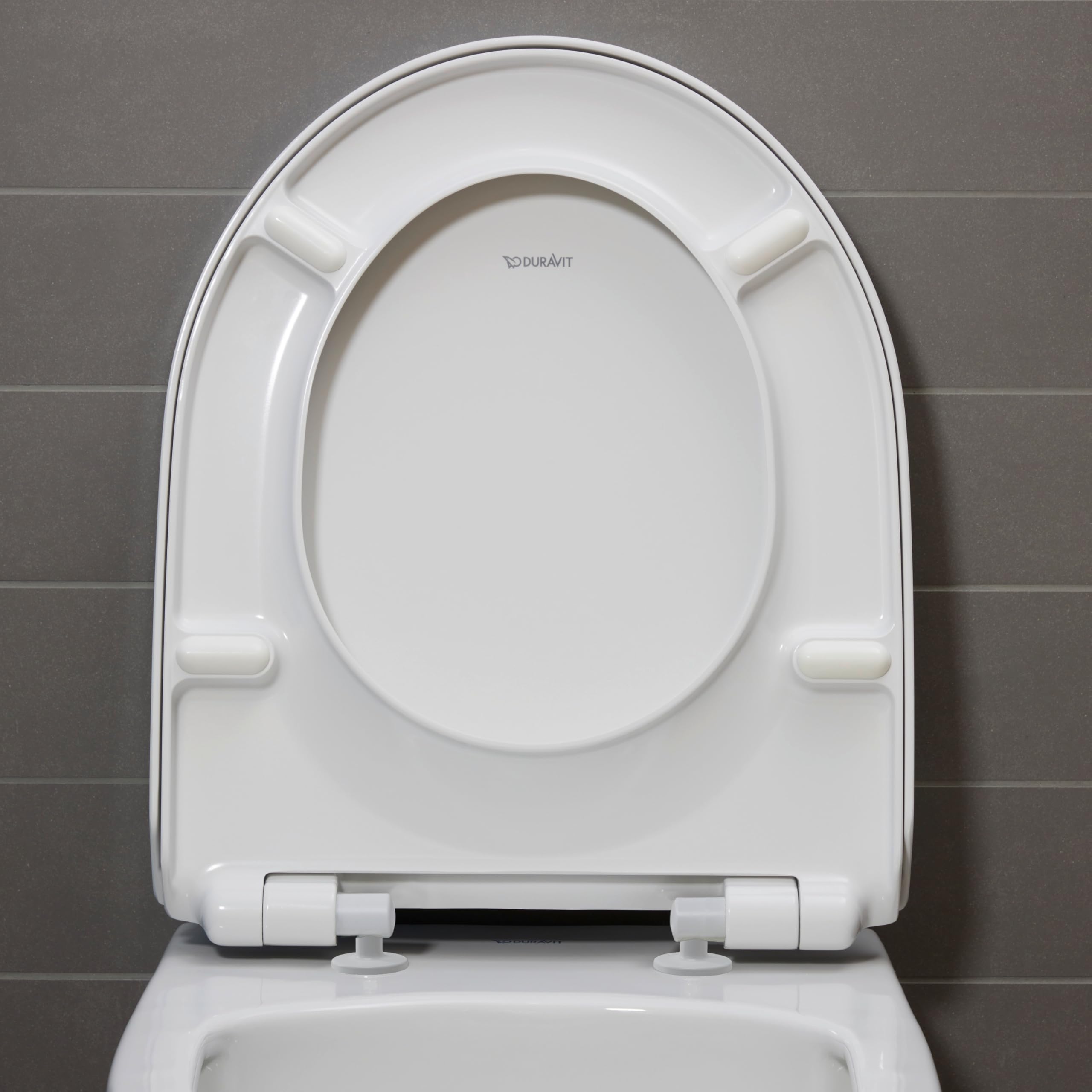 Duravit WC-Sitz DuraStyle Basic, Toilettendeckel aus Urea-Duroplast, Klodeckel mit Edelstahl Scharnieren, Weiß