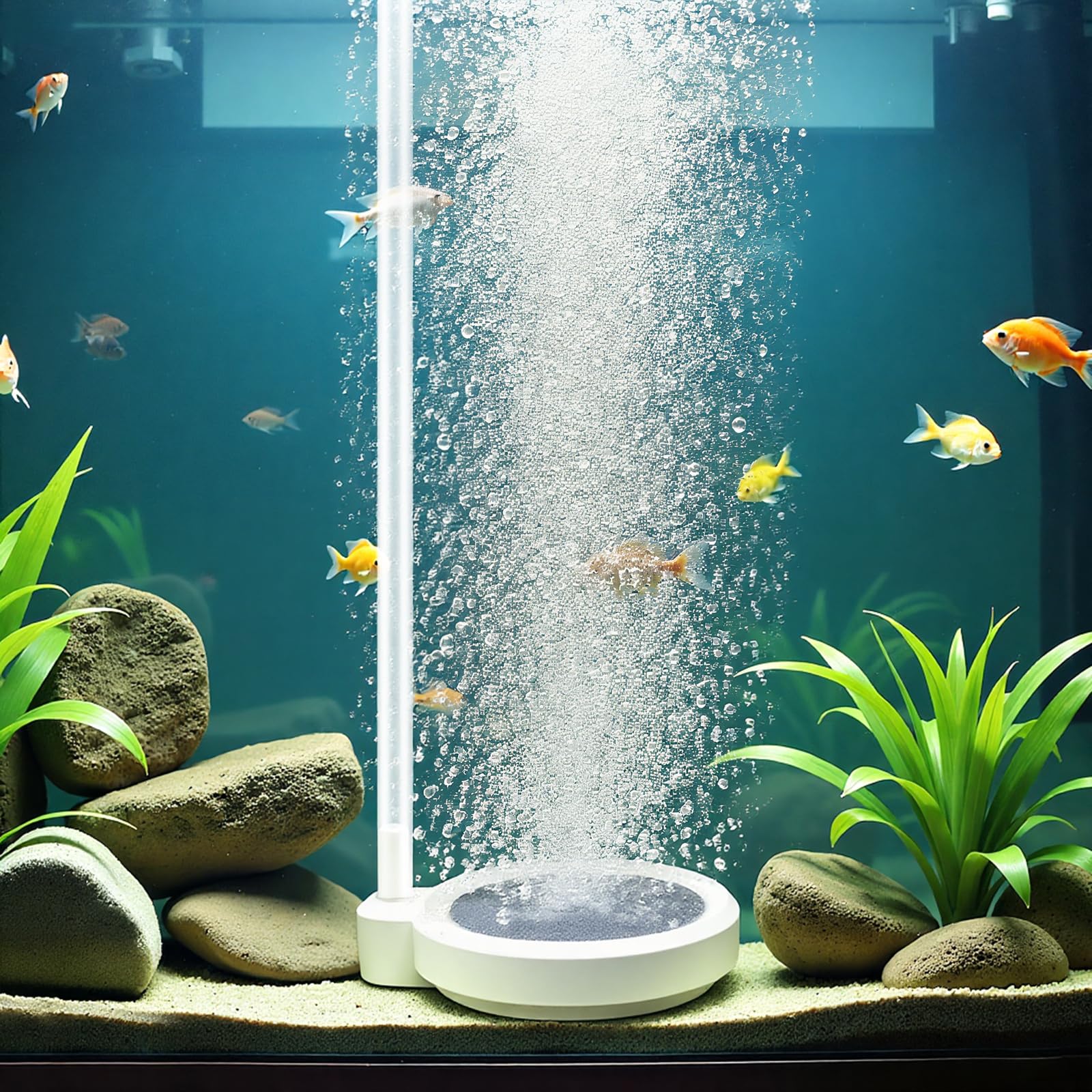 5cm Kleiner Nano Luftblasenstein Aquarium Nano Luftstein für Aquarien Aquarium Luftstein Aquarium-Sprudler Belüfter Sauerstoffdiffusor Aquarium-Zubehör