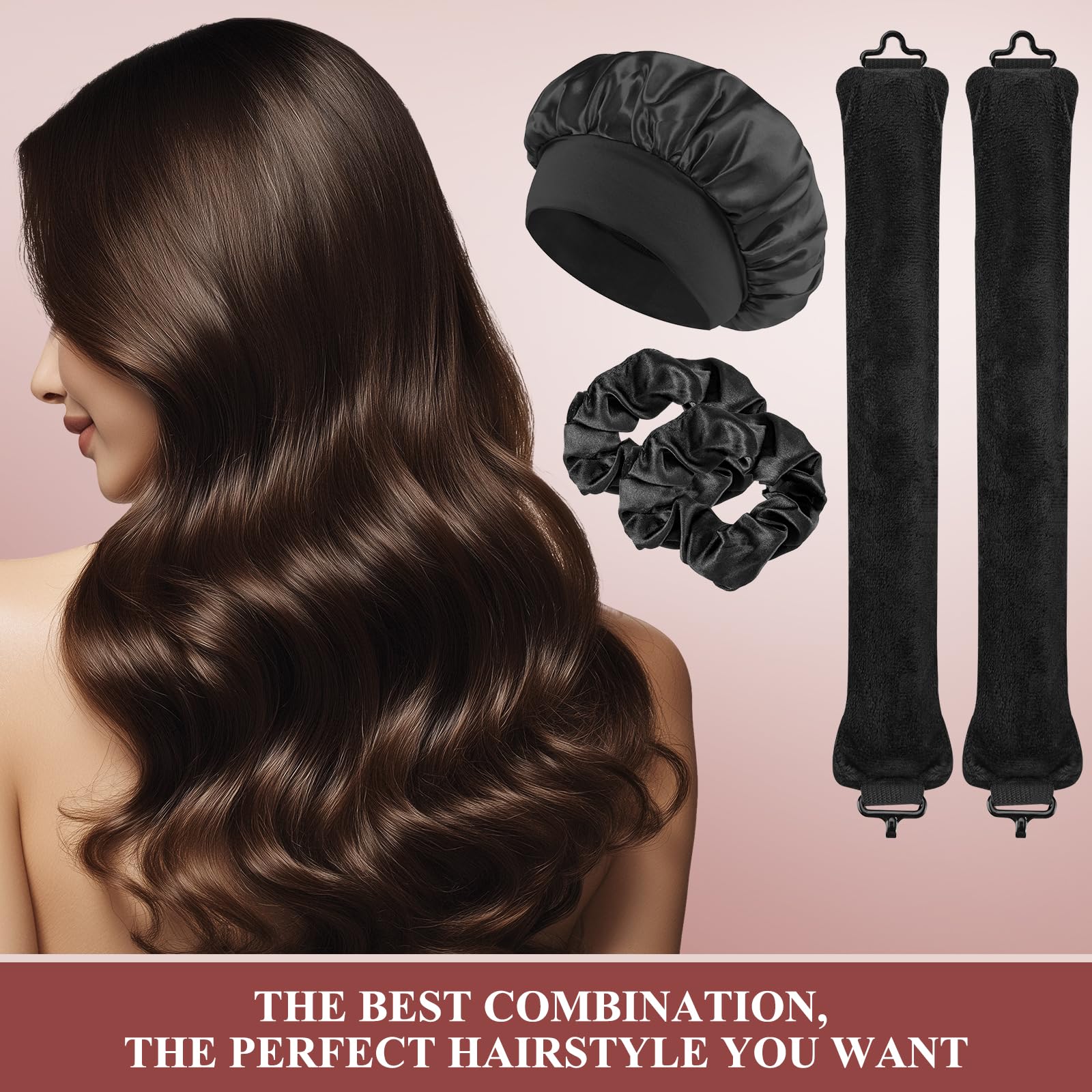 4 Pcs Heatless Curlers, Overnight Heatless Curls - Image 3