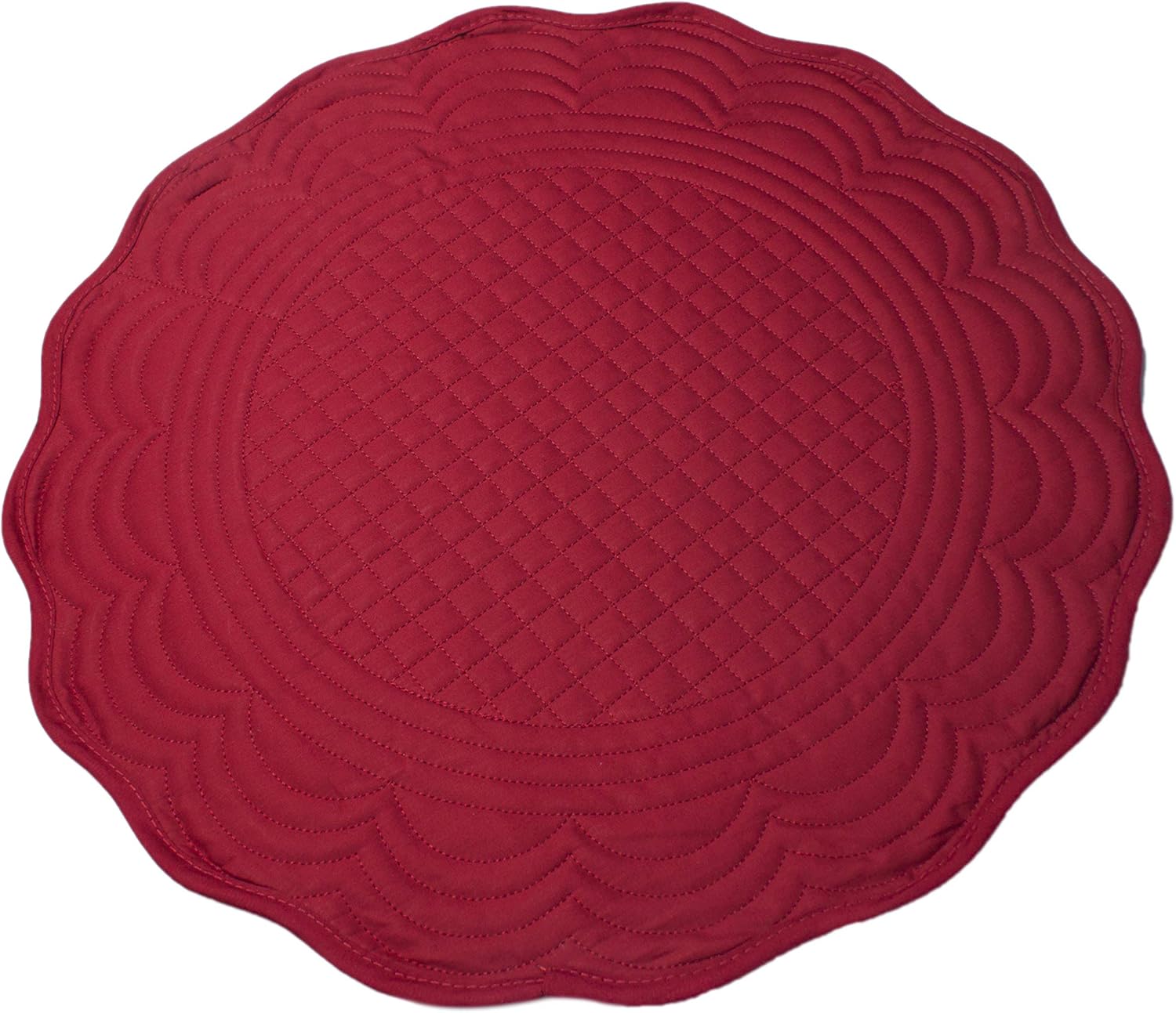 Uр Tо 40% оƒƒ Red Cotton Quilted 15 Reversible Round Placemat for Table Heat-Resistant (Pack of 4) Bеѕt Sеllеr Red Cotton Quilted 15 Reversible Round Placemat for Table Heat-Resistant (Pack of 4)
