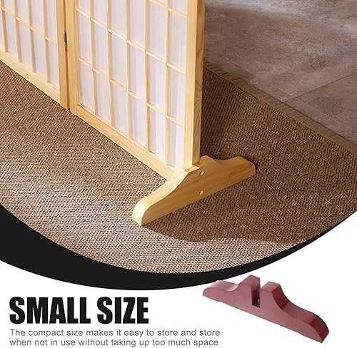 Miniatura 3 de Veemoon Pantalla de pantalla Base de madera Partición de habitación Soportes de soporte para el hogar Fuente de división resistente al desgaste Base