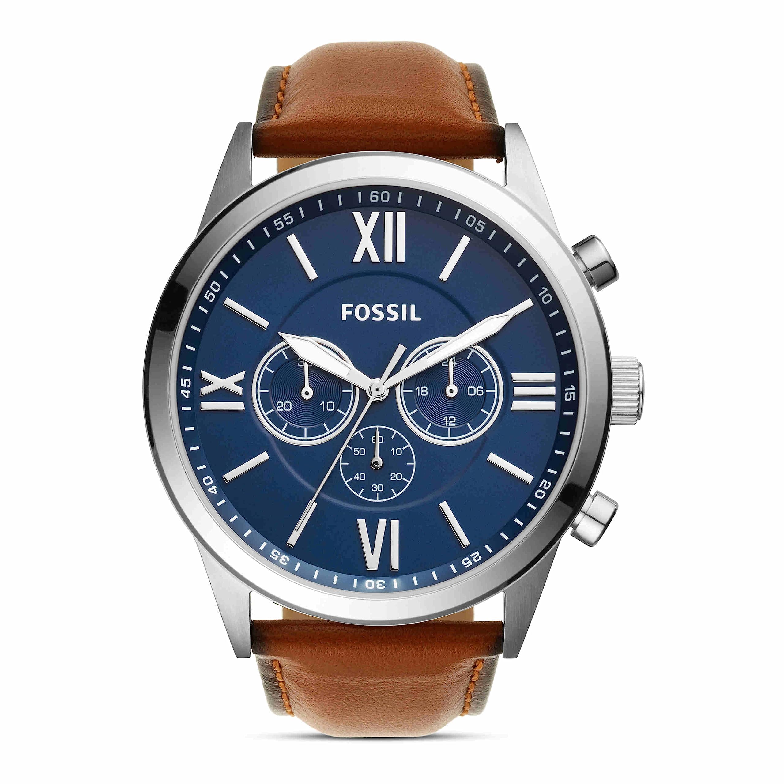 Fossil Flynn BQ2125 - Reloj cronógrafo (piel), color marrón