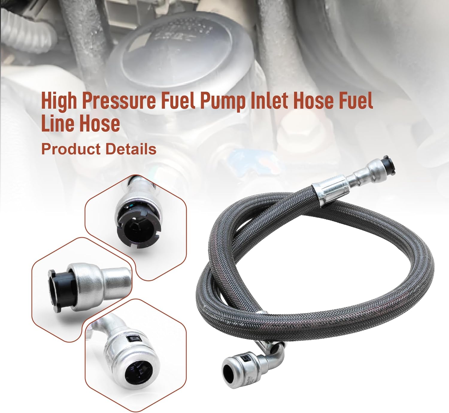 ASTROSYNC Inlet to High Pressure Fuel Pump Feed Line Hose Fit for Mini Cooper R55 R56 R57 R58 R59, High Pressure Fuel Pump Inlet Hose Fuel Line Hose Replace 13537605189 16122754462