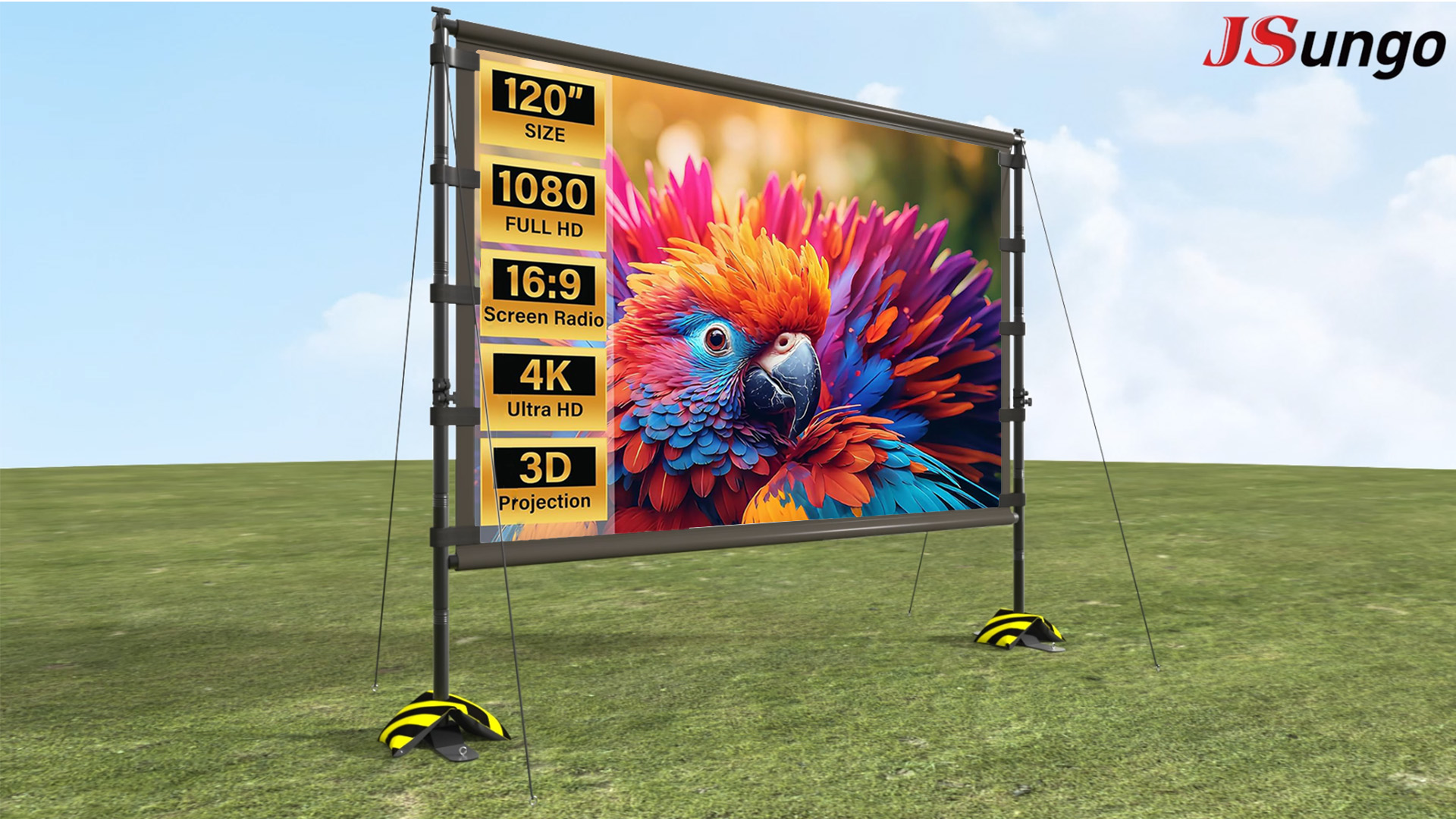 Amazon.com: Outdoor Projector Screen with Stand 120 Inch, Portable