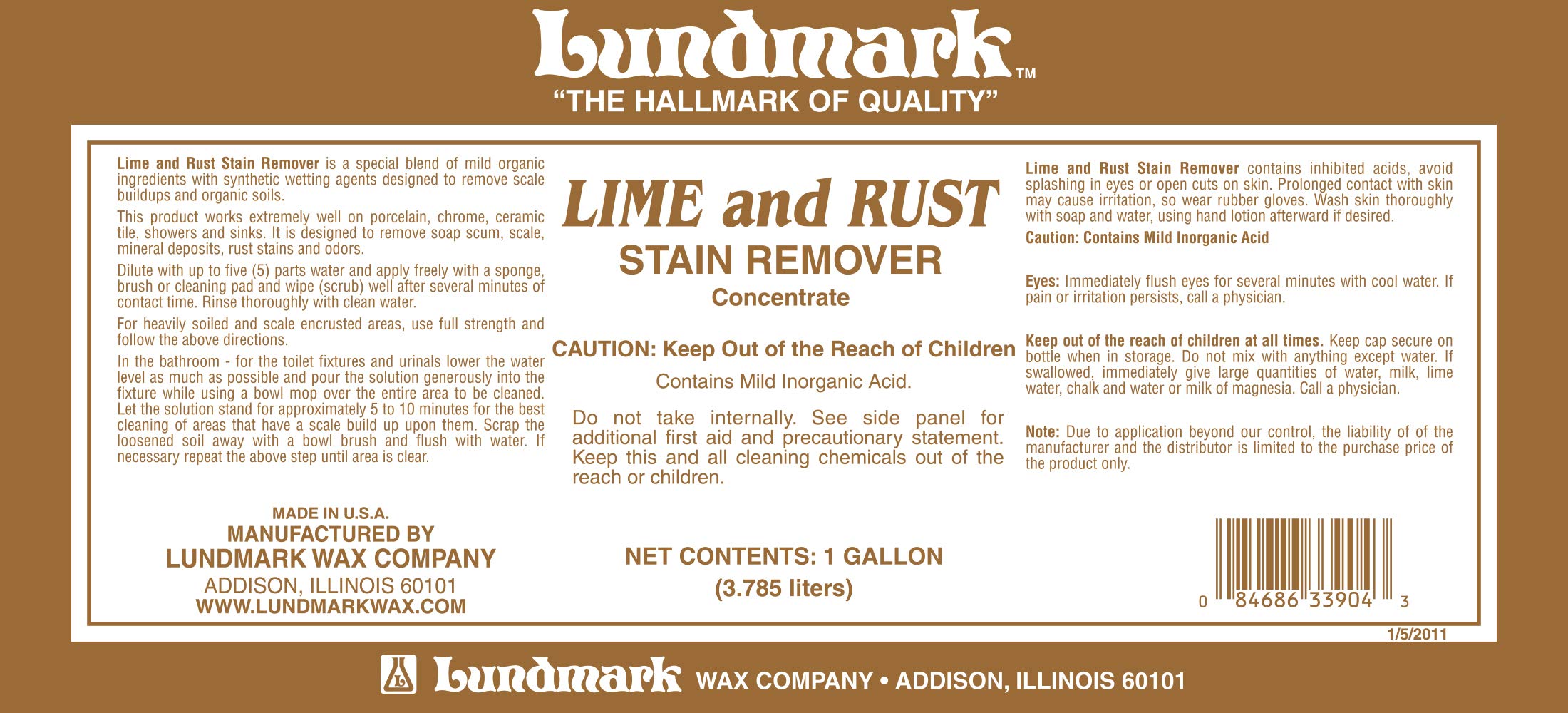 Lundmark 3390G01-4 - Concentrado removedor de óxido y lima
