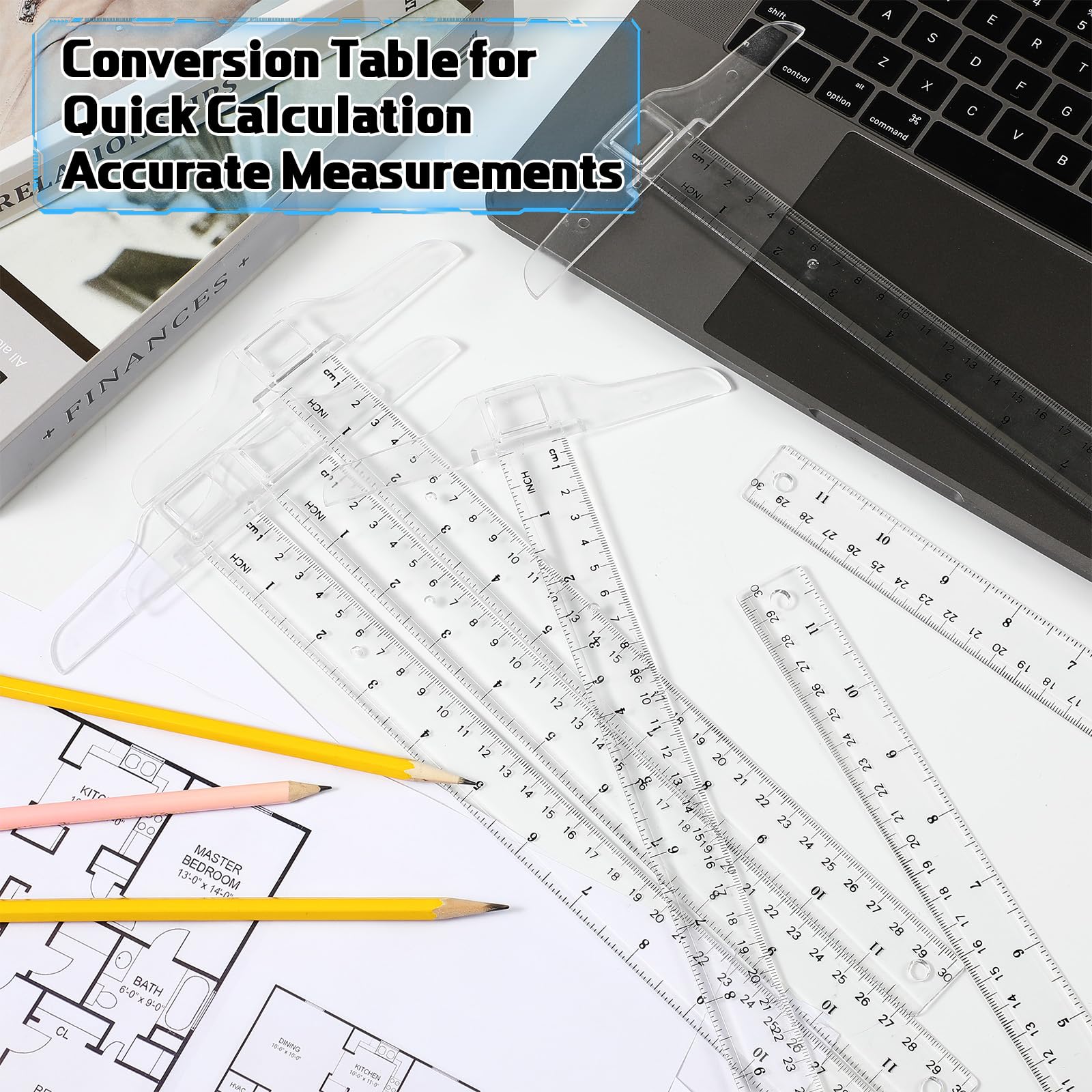 Snapklik.com : 1 Pcs 12 Inch/ 30 Cm T-Square Ruler Plastic Transparent ...