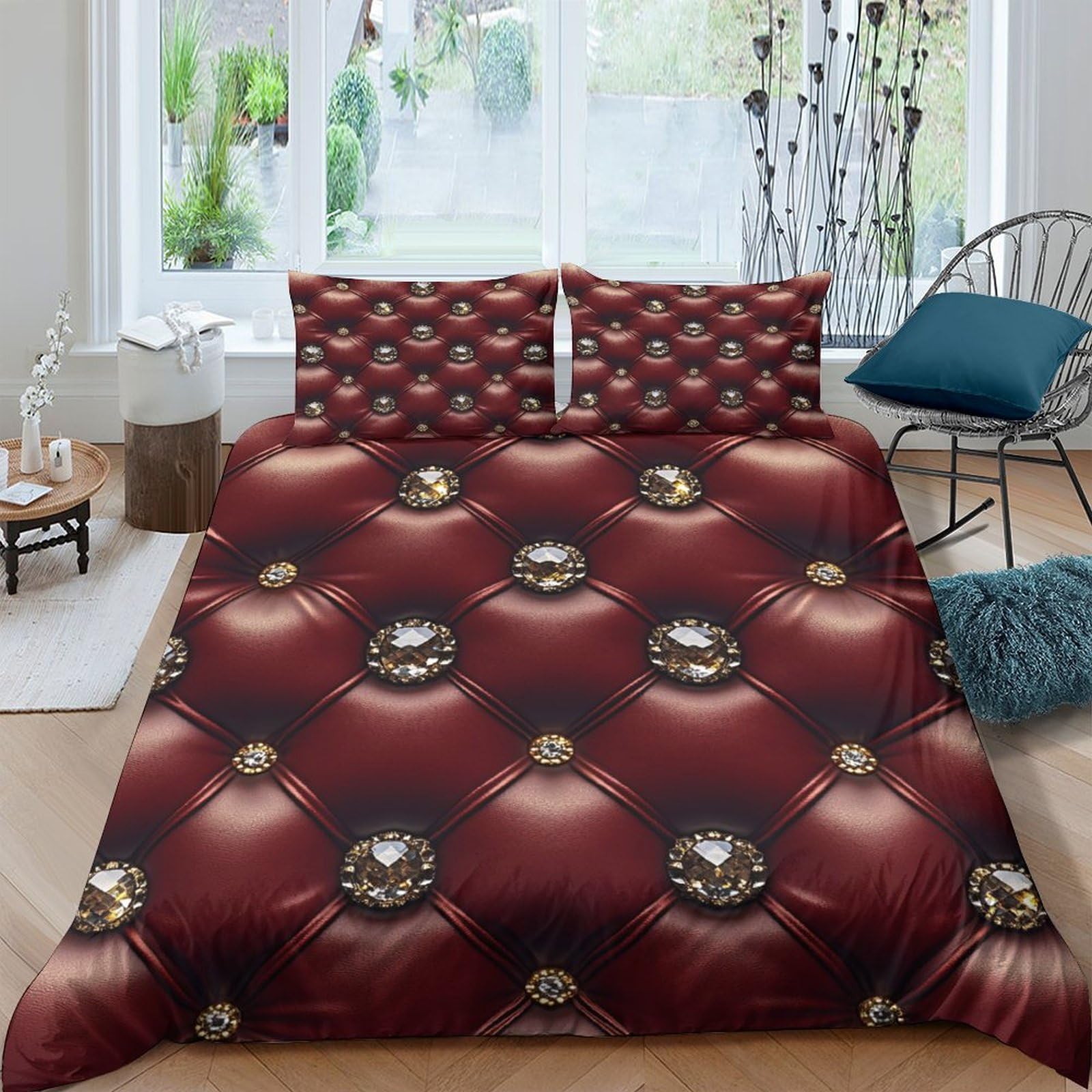 Parure de lit tigre blanc douce et infroissable avec housse de couette zippée 220x240