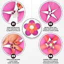 Party Propz Balloon Flower Clips For Decoration - Set of 12 Pcs Reusable Flower Shape Balloons Clip Holder | Balloon Holder For Decoration | Flowers Balloon Clips | Transparent (Nylon) gallery image