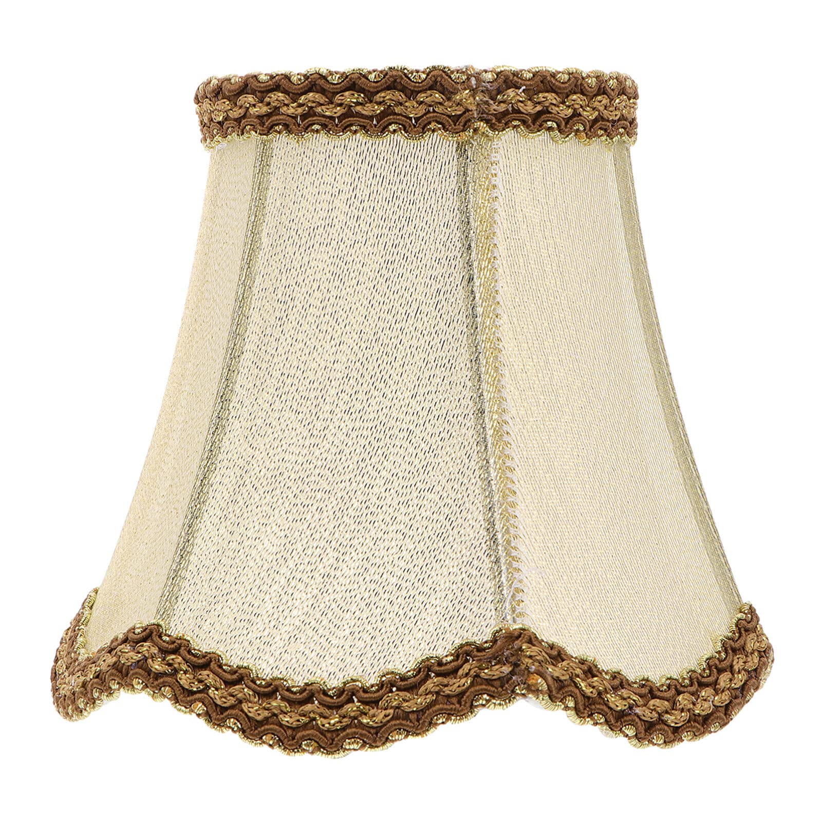 Chandelier Shades Vintage Fabric Lamp Shade Royal Scallop Bell Shape Lampshade Transitional Imperial Light Shade Replacement for Table Desk Lamp Bell Lamp Shade