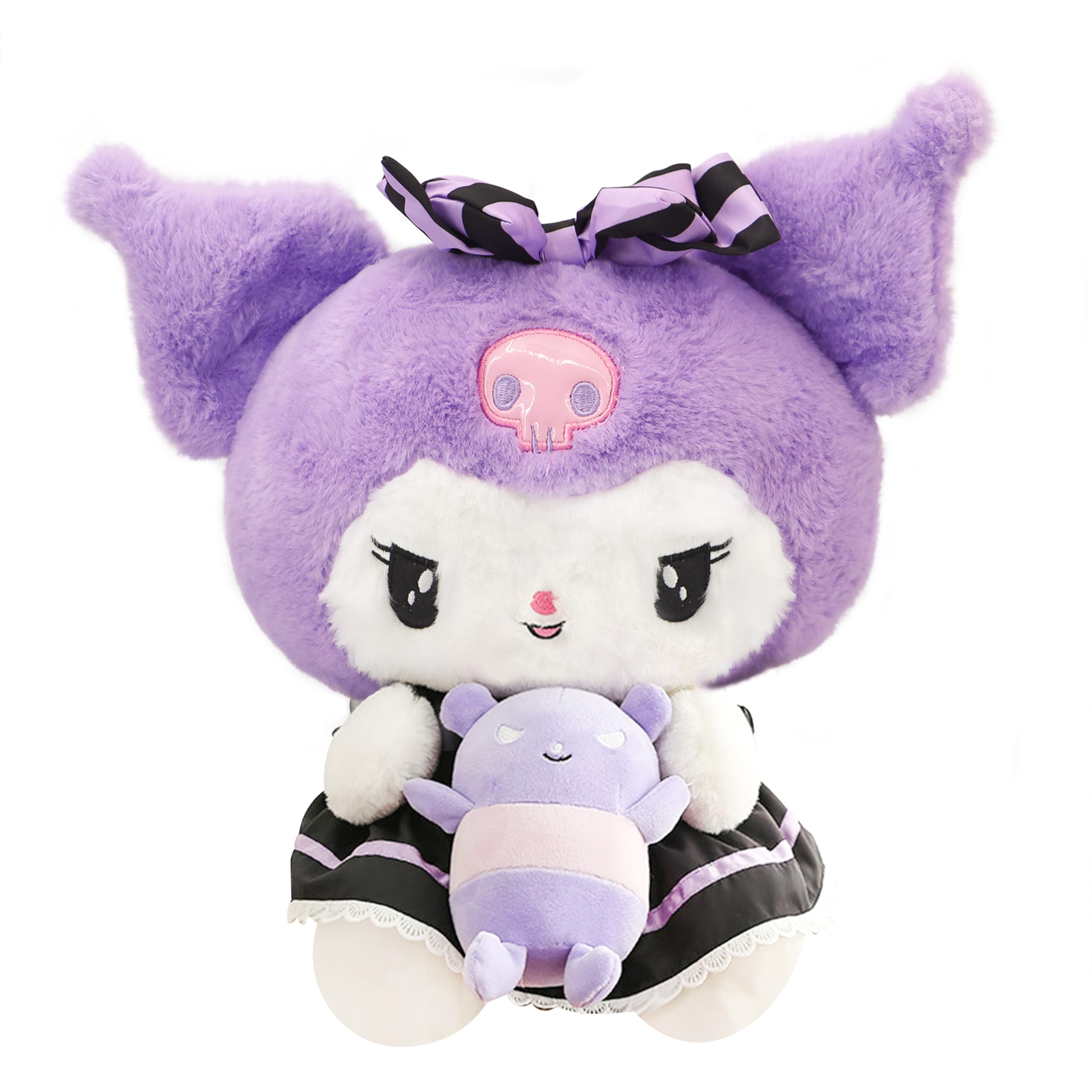 Pillow Alive Cartoon Plush Toys with Little Monster, Purple Cartoon Theme Party Favor, Gift for Girls Boys