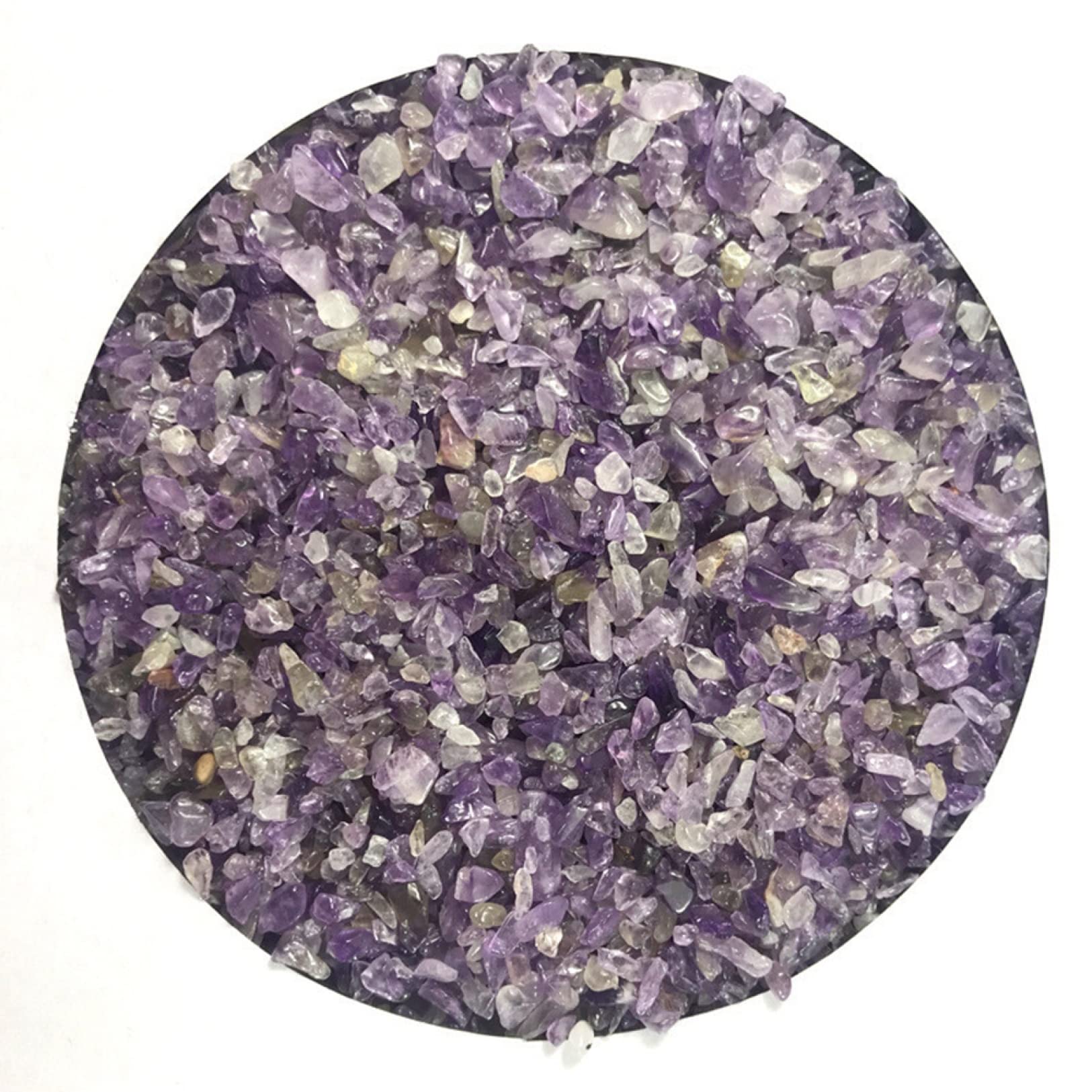 Plein de Textures Poudre d'améthystes Naturelles, 100g, 2-5mm, Cristal, Gravier, Roche, gemme Brute, décoration de bonsaï for Aquarium