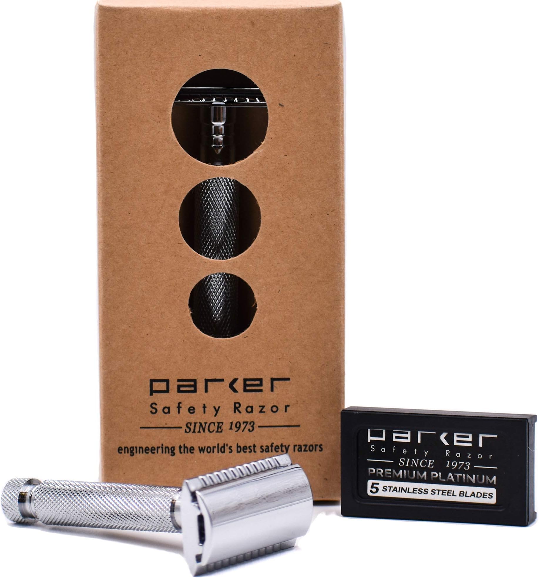 Amazon.com: Parker 97R Traditional Double Edge Safety Razor & 5 Parker ...