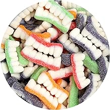 Gummi Fangs Candy, 1 Pound Bulk Halloween Candy Bag, Vampire Teeth, Halloween Gummies