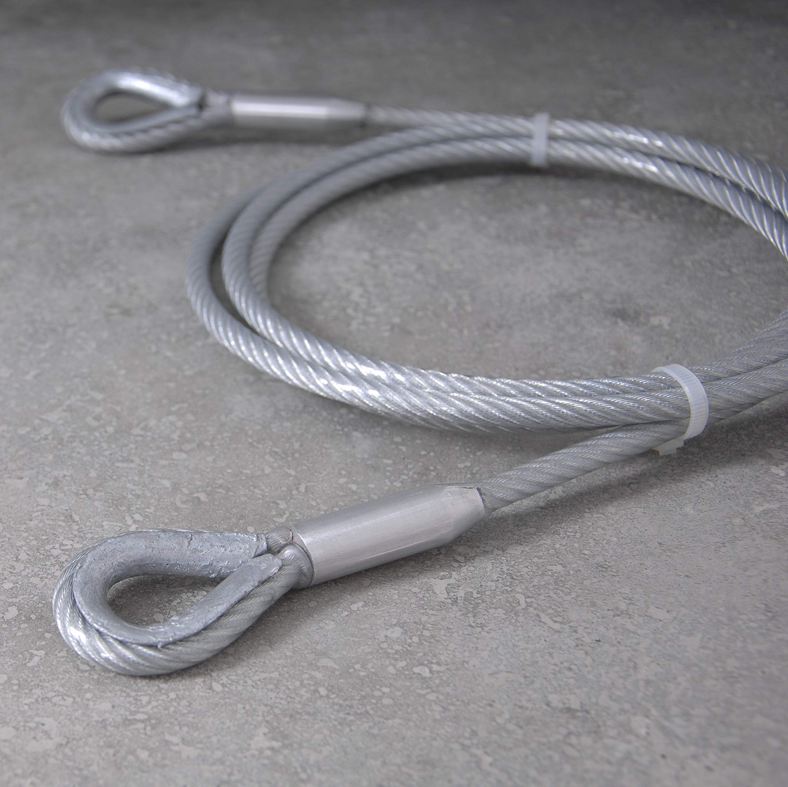 Cable de acero revestido con guardacabos, cable de alambre revestido con guardacabos, cable de acero, cable de seguridad, grosor: 8 mm (6 en 8), longitud: 50 m