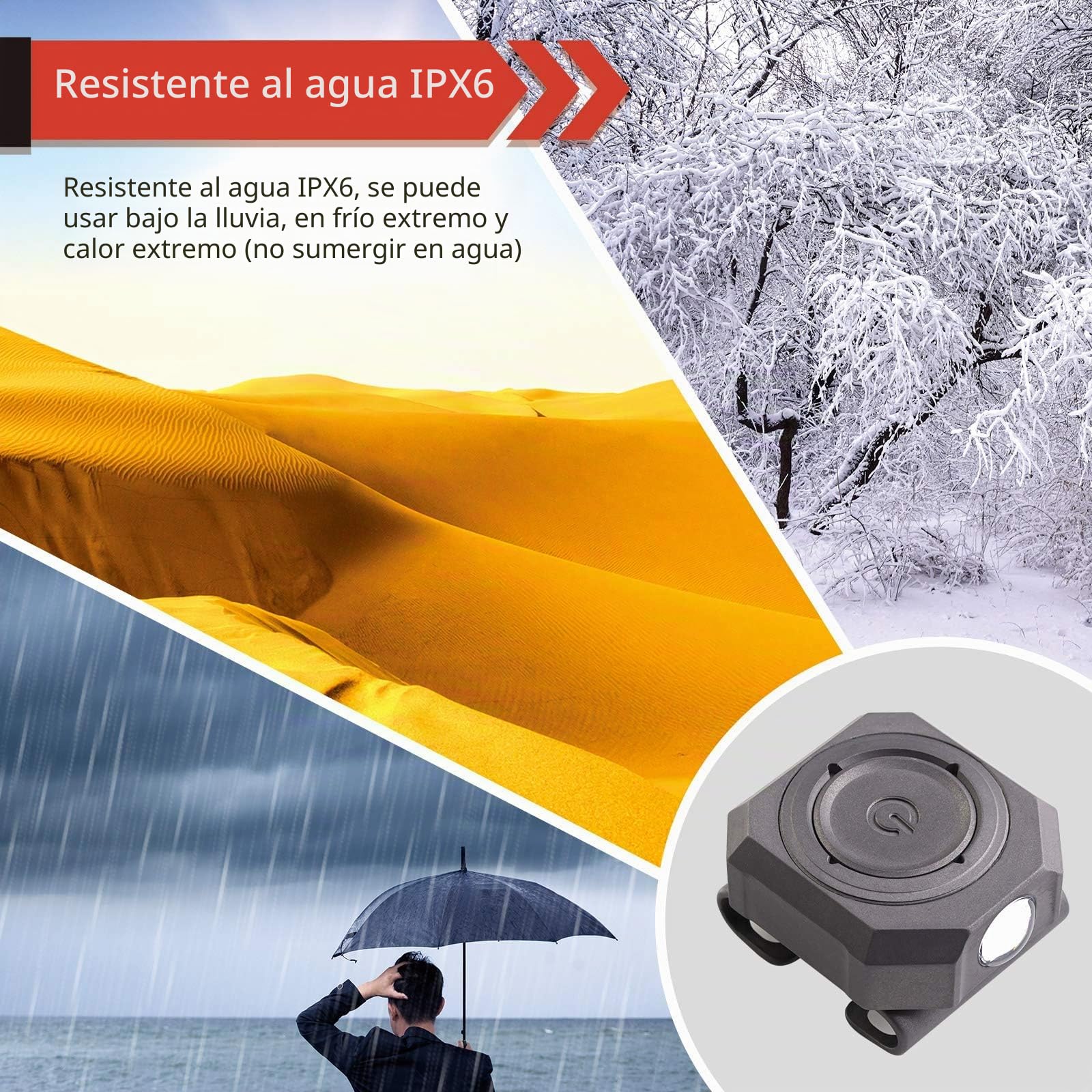 MecArmy CPLU - Linterna EDC con luz de muñeca para correa de reloj (titanio arenado)
