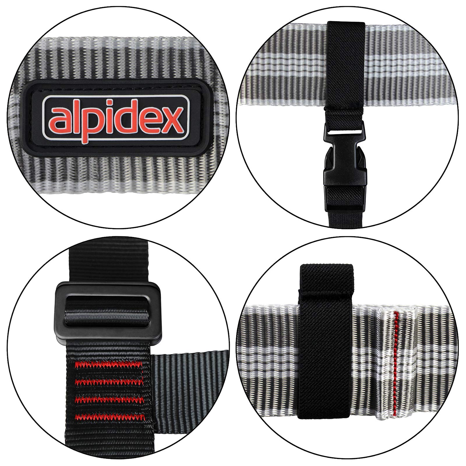 ALPIDEX Universal Klettergurt für Damen und Herren EN 12277 Sitzgurt zum Klettern mit verstellbaren Beinschlaufen