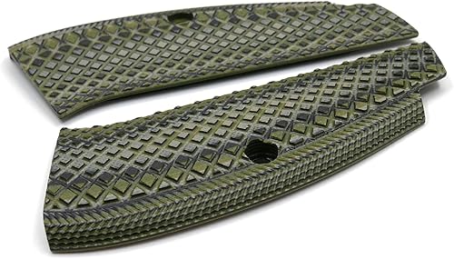 Miniatura 5 de Cool Hand Puños G10 para CZ 75 tamaño completo, CZ 75 SP-01 táctico, CZ 75B BD, Shadow 2, tornillos negros incluidos, textura agresiva de escamas de