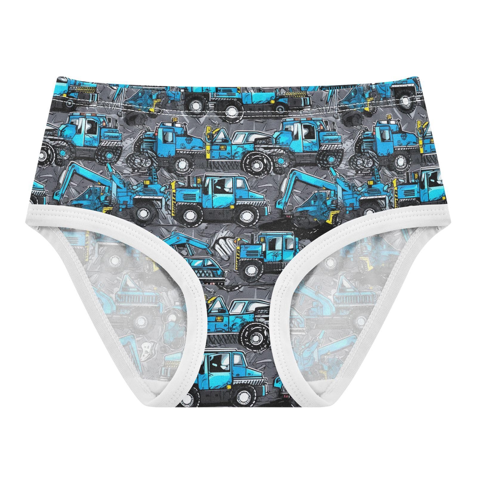 Cute Blue Construction Vehicles Gray Toddler Girlss Underwear 2T 202a3211