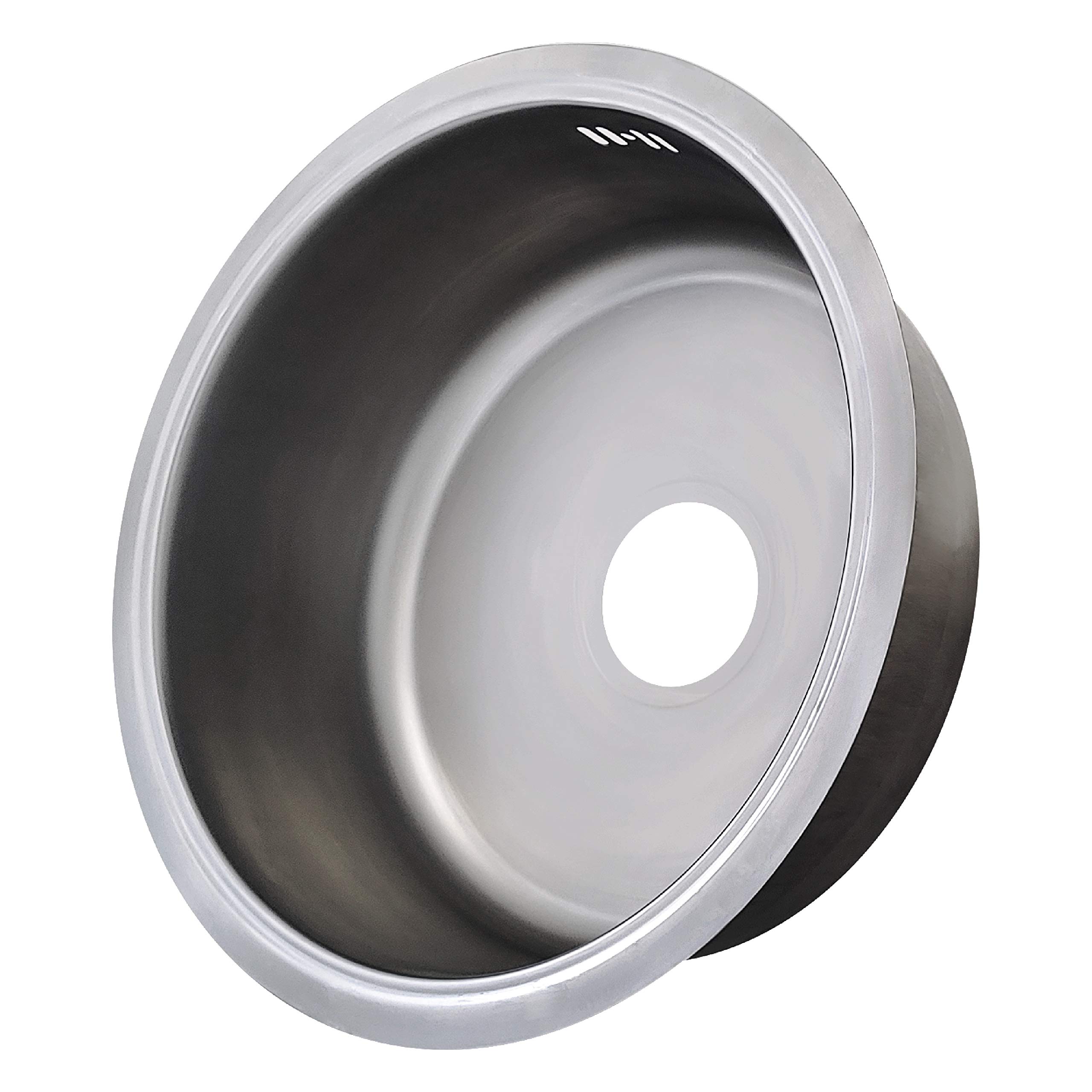 44cm Ø Edelstahl Rund Küchenspüle Edelstahlspüle Spüle Einbauspüle Spülbecken