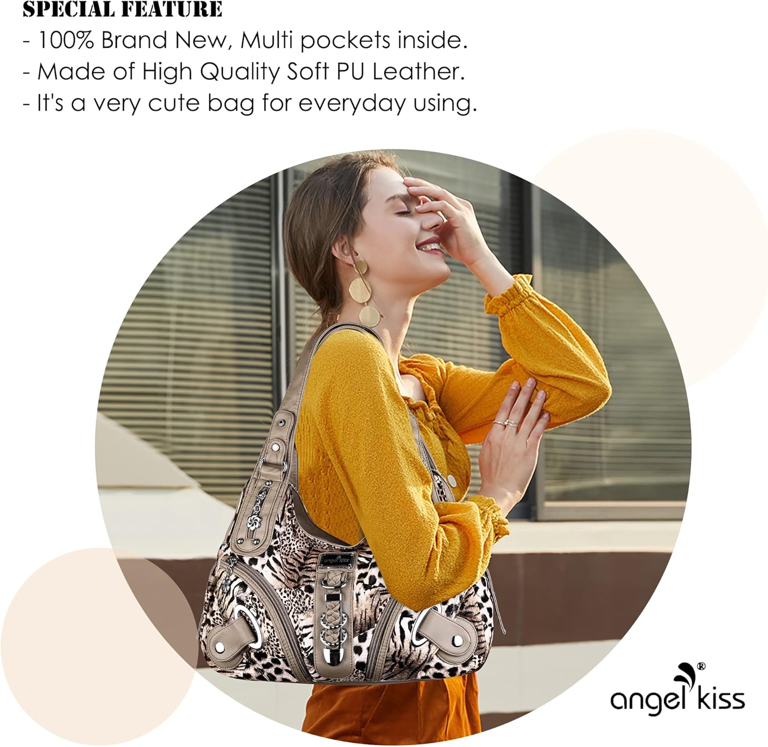 Angelkiss Hobo Purses and handbags for Women Satchel Handbag Women Purses Large Daily Shoulder Bags | Purses, handbags, Handbag, Women Purses, Large, Daily - Image 3